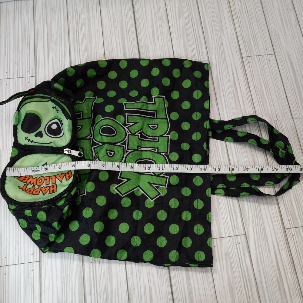 Justice Polka Dot Halloween Zombie Girl Trick Or Treat Foldable Compact Bag